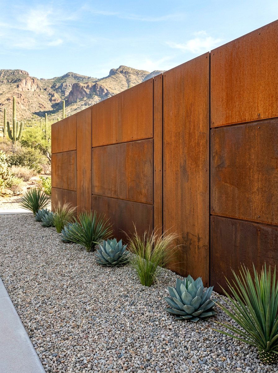 Corten Steel Garden Edging - 30 garden retaining wall ideas