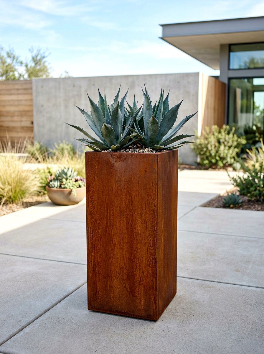 Corten Steel Planter - 30 modern landscaping ideas