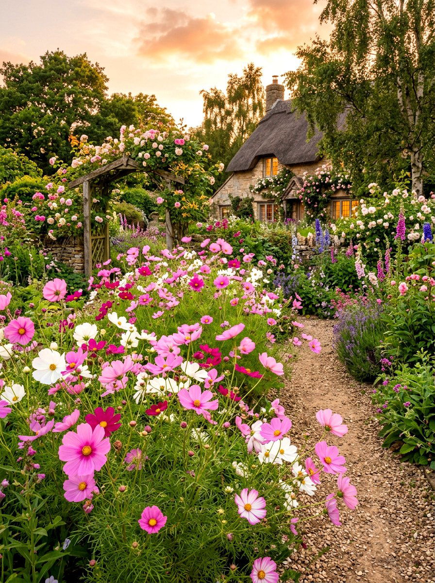Cosmos for cottage gardens - 30 annual flower bed ideas