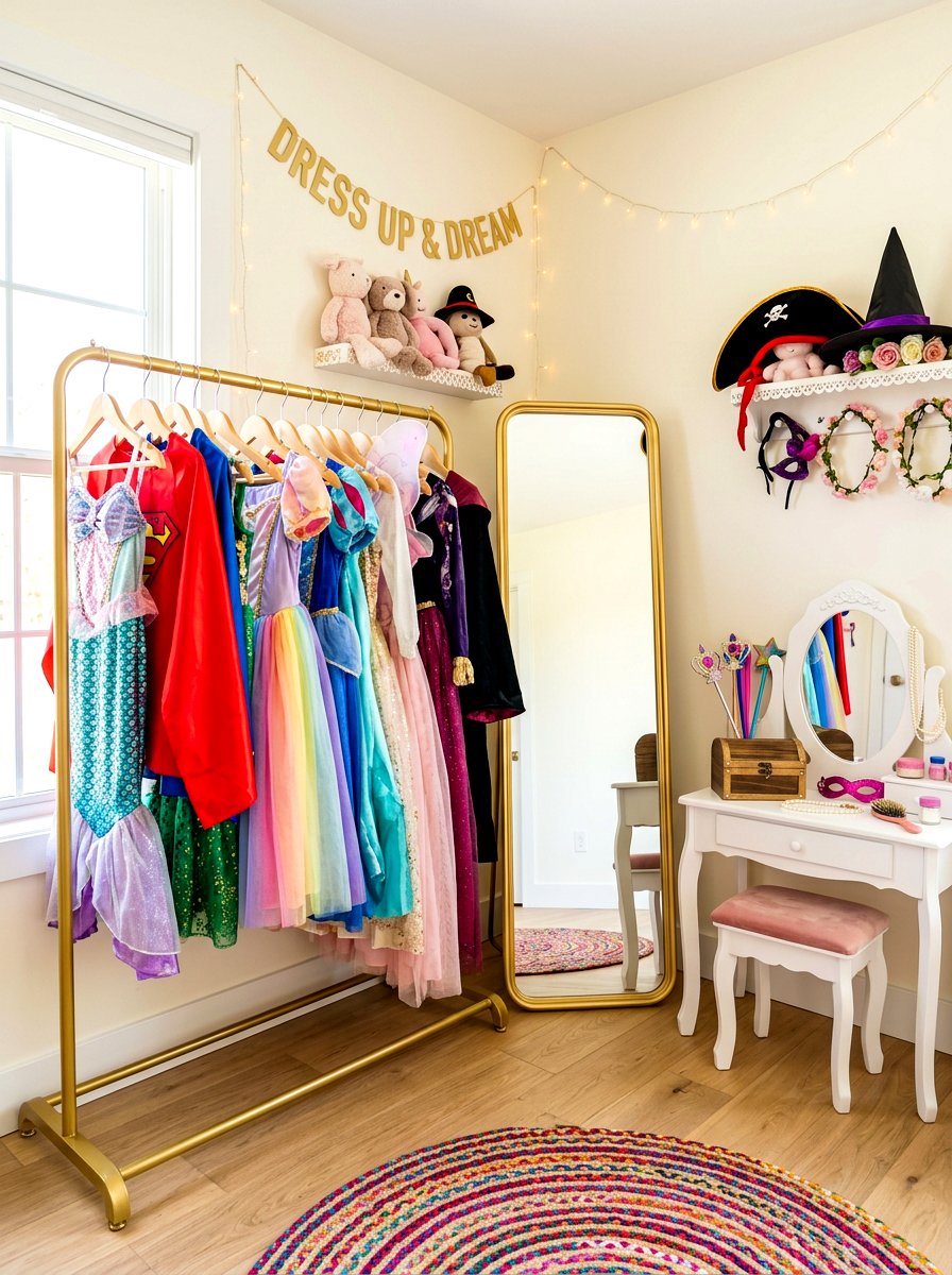 Costume Dress Up Corner - 30 small playroom ideas