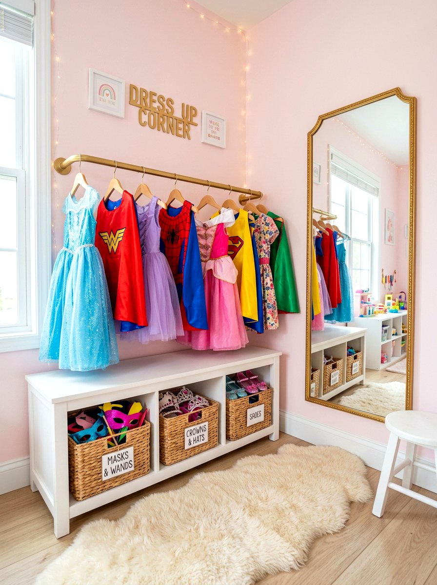 Costume Dress Up Station - 30 playroom closet ideas