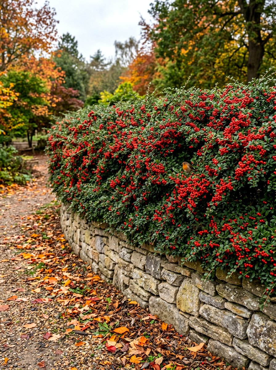 Cotoneaster Berry Hedge - 30 hedge row ideas