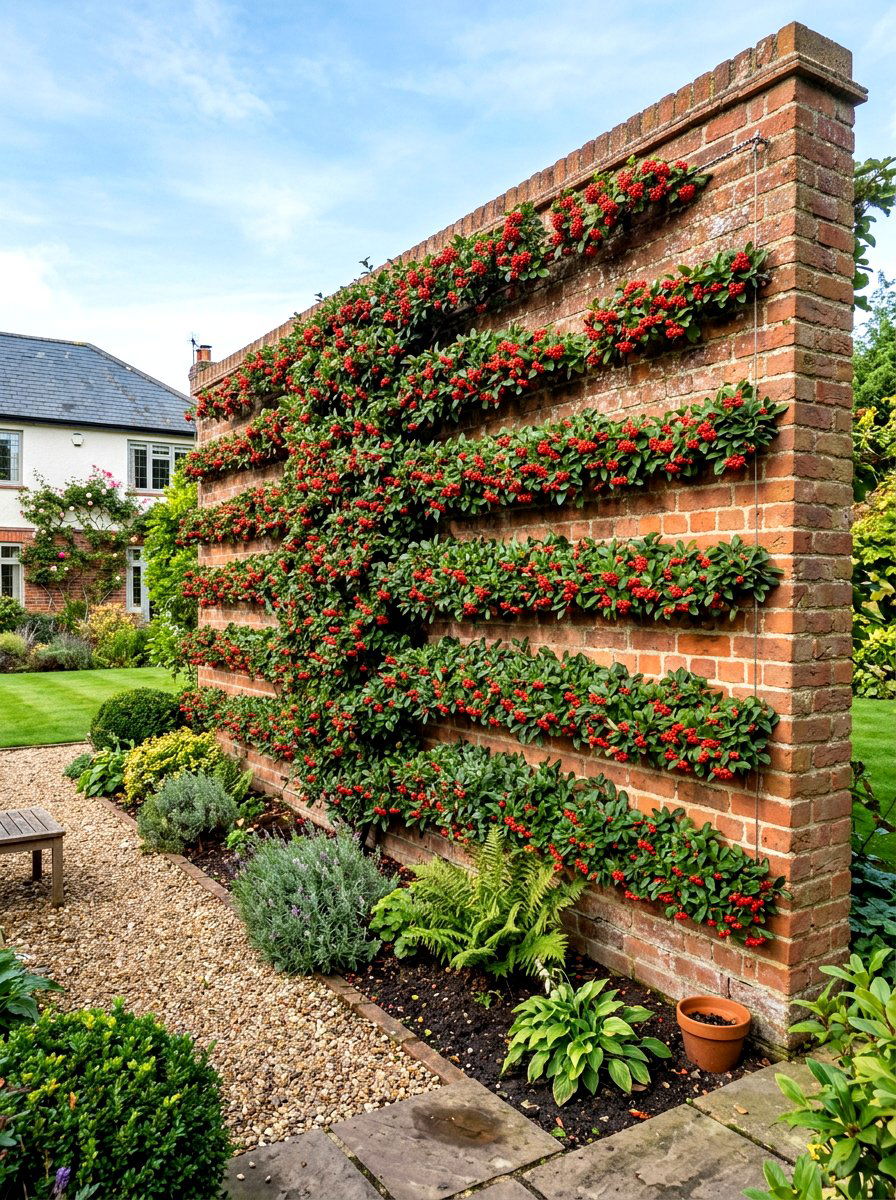 Cotoneaster espalier - 30 espalier wall garden ideas