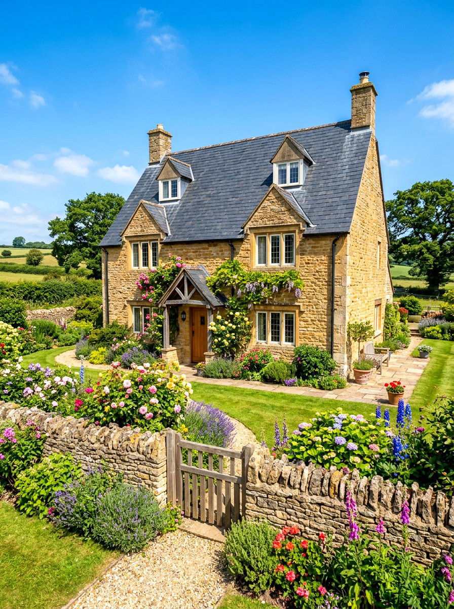 Cotswold Stone House - 30 storybook cottage exterior ideas