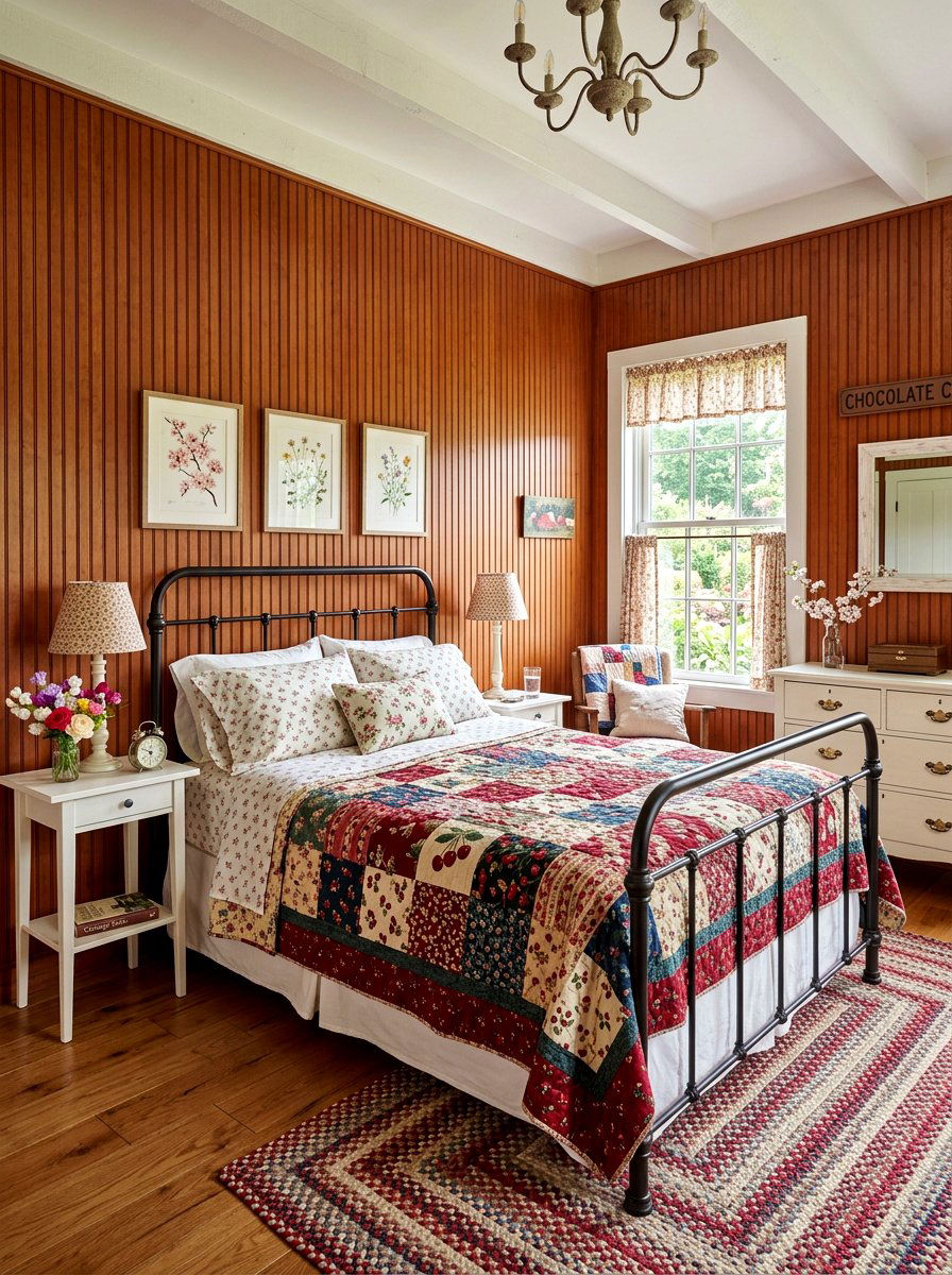 Cottage Chocolate Cherry Bedroom - 30 chocolate cherry bedroom ideas