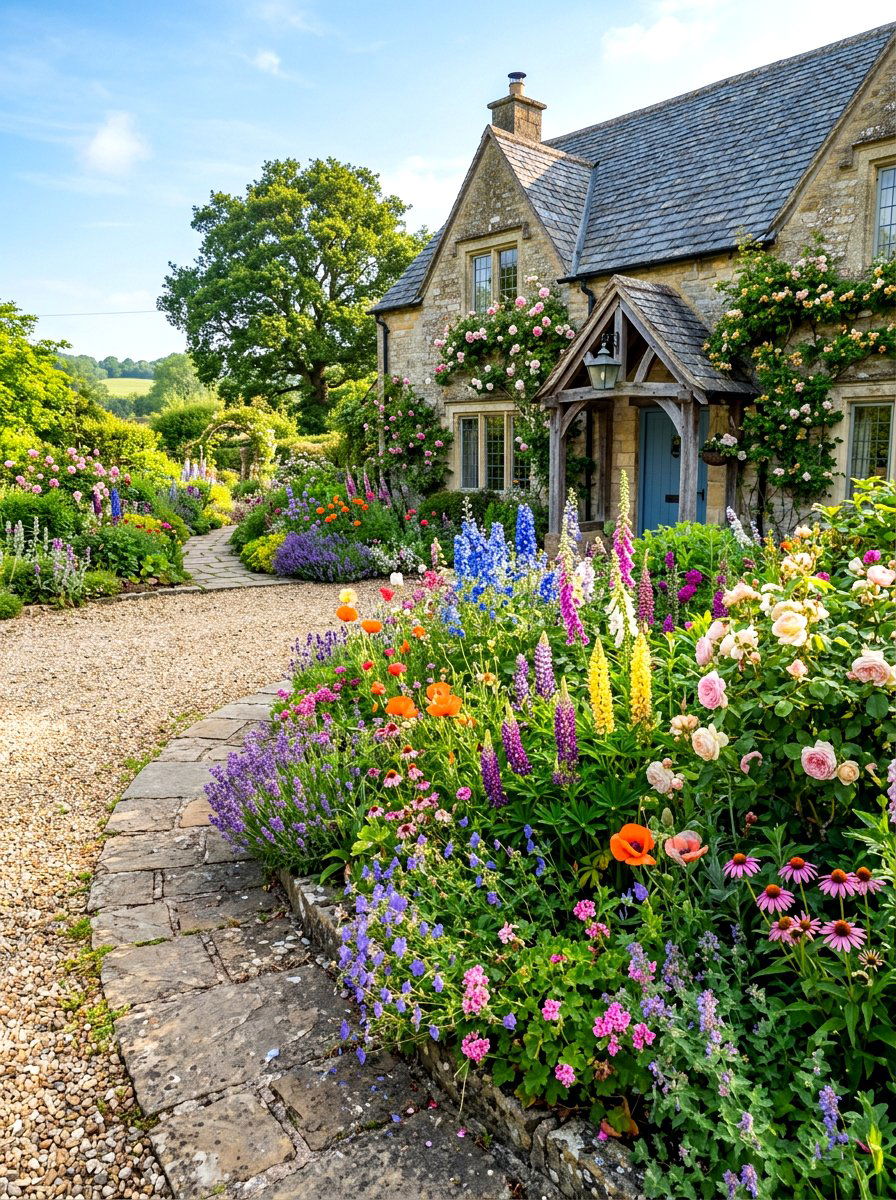 Cottage Driveway Garden - 30 driveway landscaping ideas