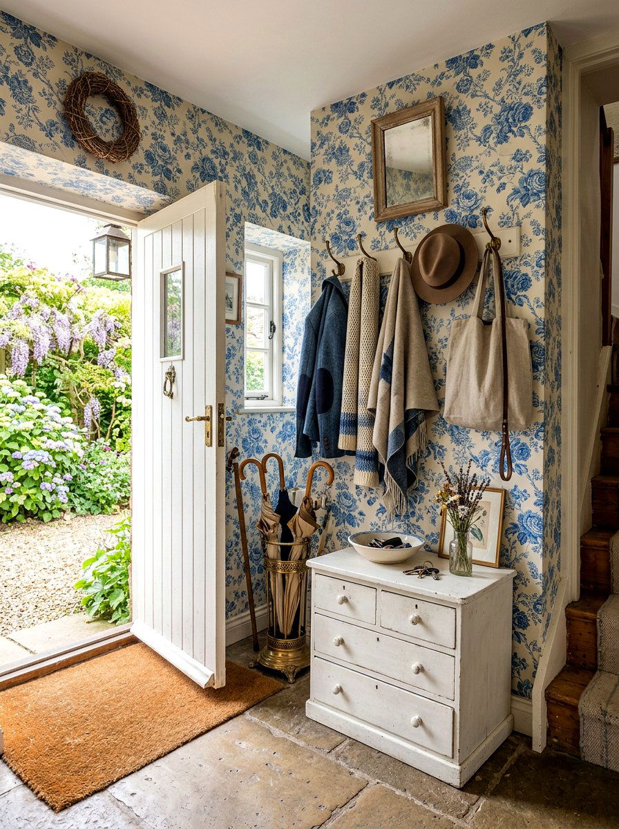 Cottage Entryway Wallpaper - 30 classic entryway ideas
