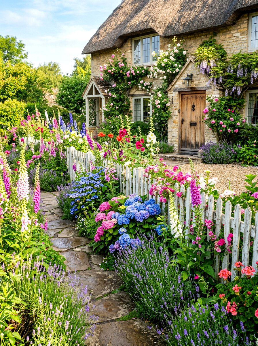 Cottage Flower Bed - 30 front garden ideas