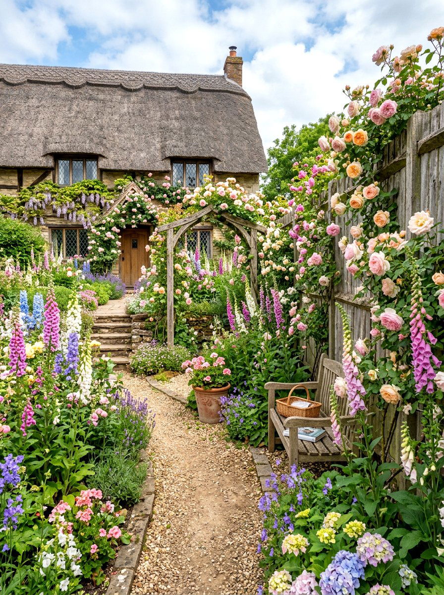 Cottage Garden - 30 flower field backyard ideas