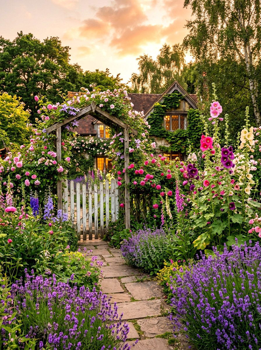 Cottage Garden Backyard - 30 naturalistic backyard ideas