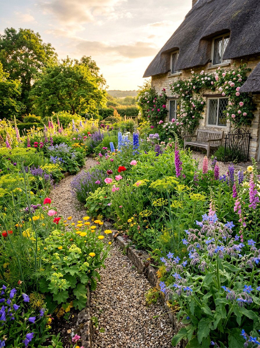 Cottage Garden Border - 30 herb rich backyard ideas