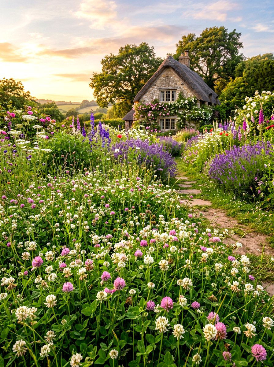 Cottage Garden Clover Meadow - 30 clover lawn backyard ideas aesthetic