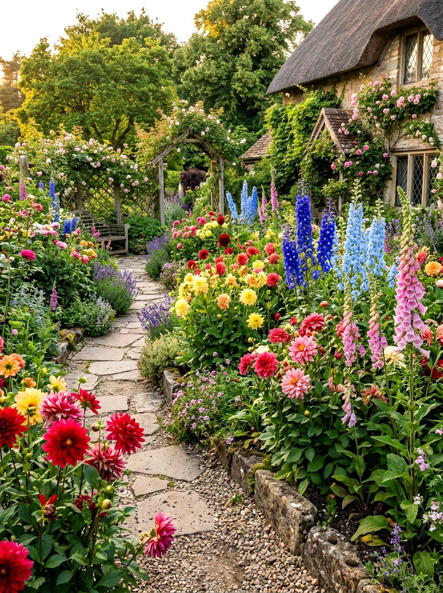 Cottage Garden Dahlia Mix - 30 dahlia garden ideas