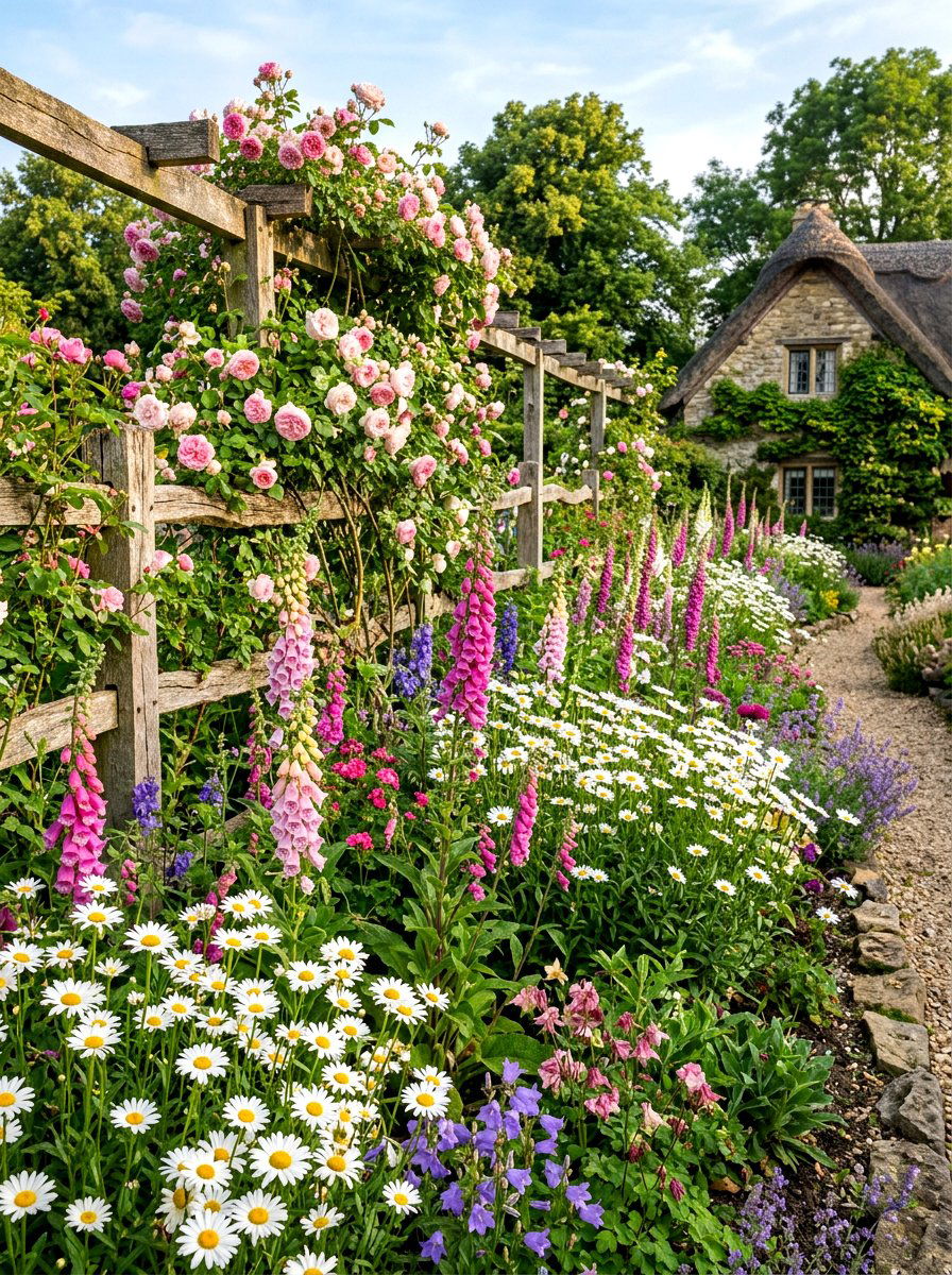 Cottage Garden Flower Bed - 30 flower bed landscaping ideas