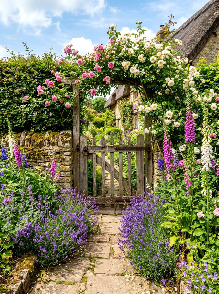 Cottage Garden Gate - 30 front gate flower bed ideas