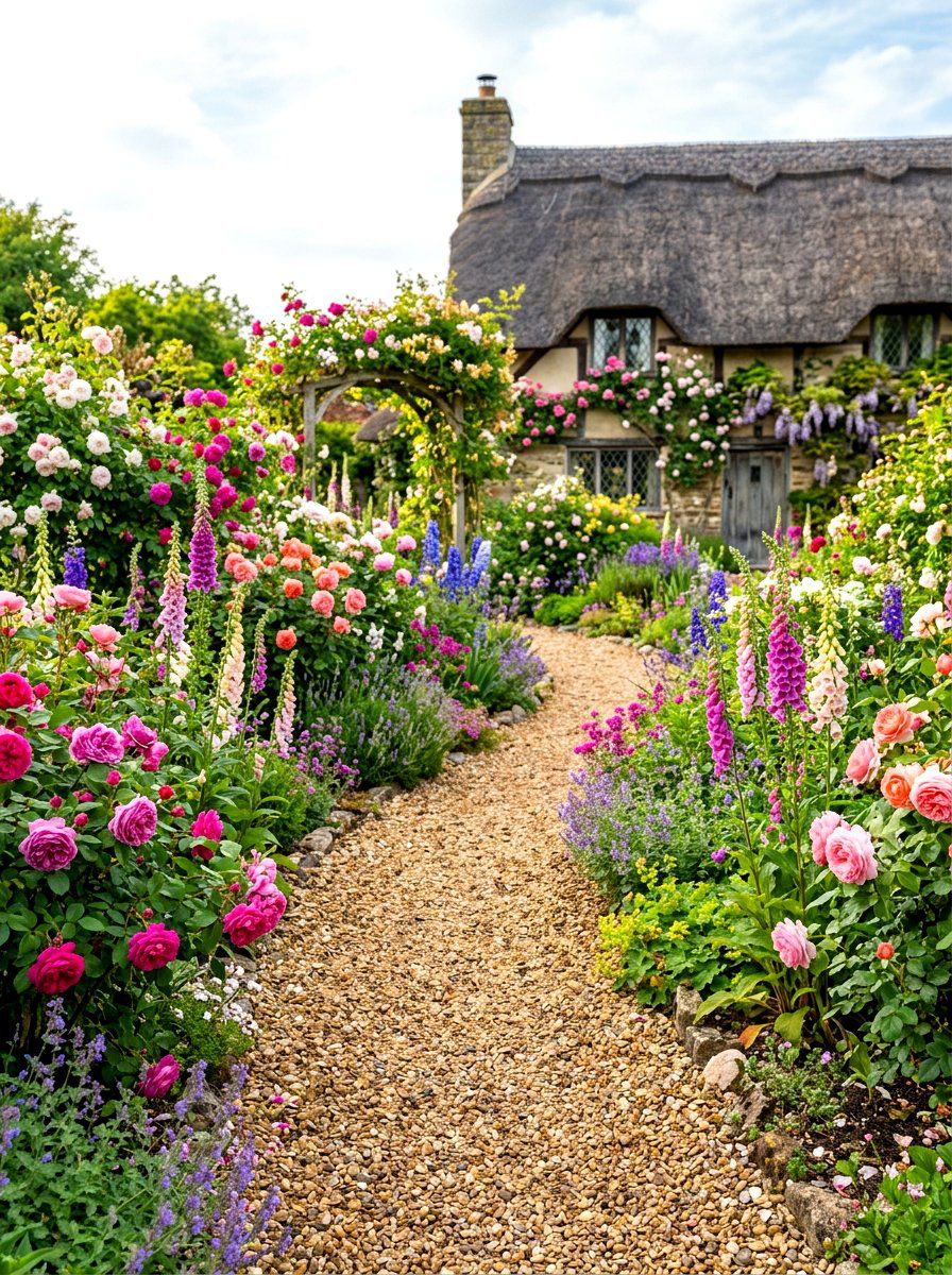 Cottage Garden Gravel - 30 gravel walkway ideas