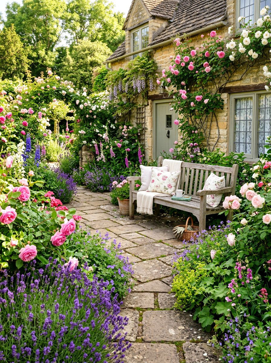 Cottage Garden Patio - 30 patio makeover ideas