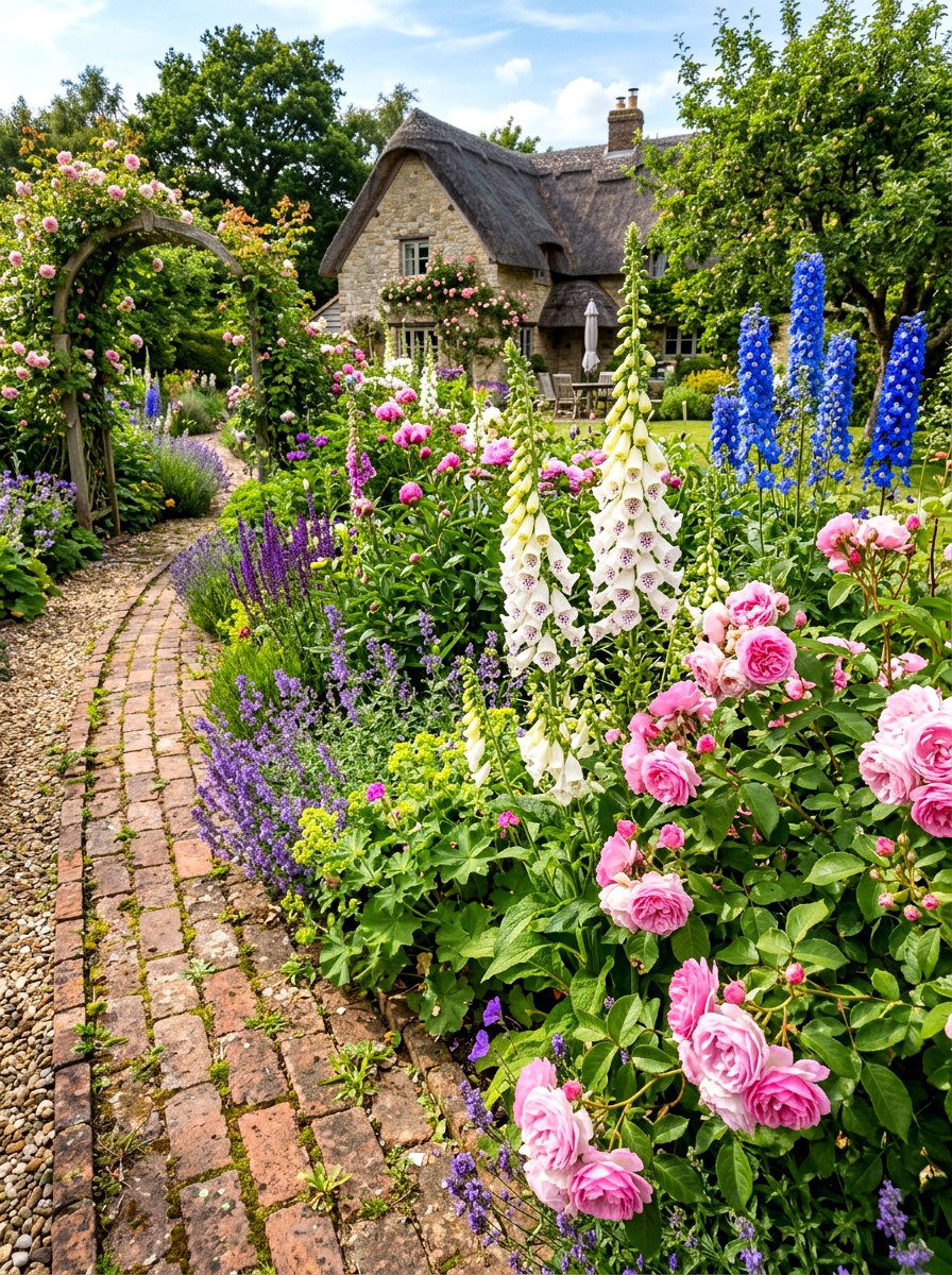 Cottage Garden Pollinator Border - 30 pollinator border ideas