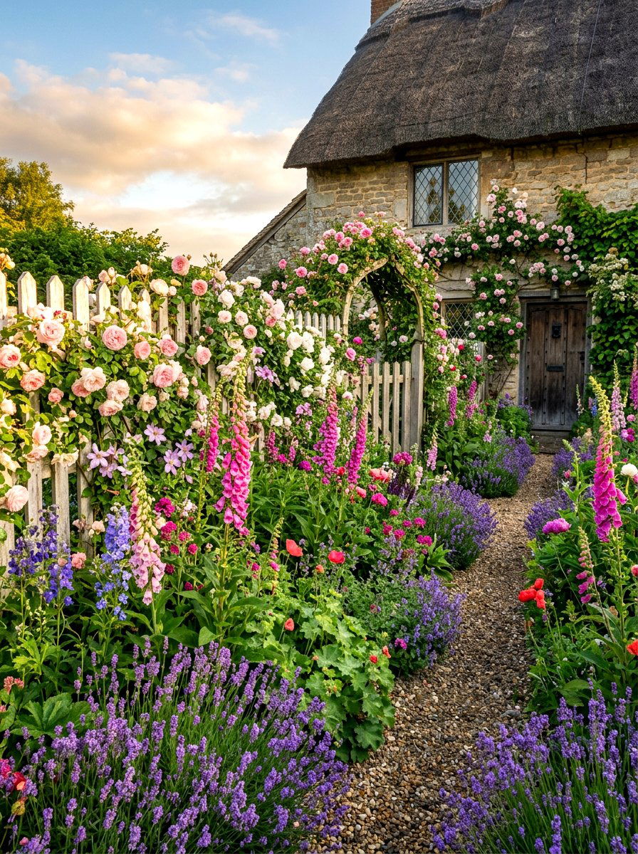 Cottage Garden Style - 30 simple flower bed ideas