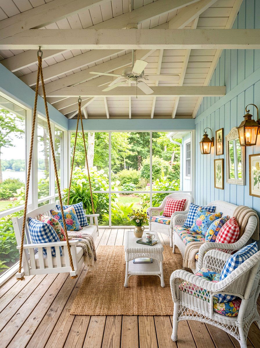 Cottage Screened Porch - 30 screened patio ideas