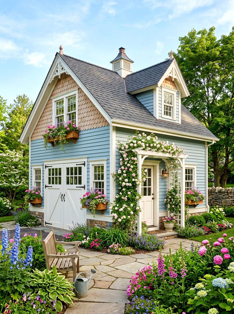 Cottage Style Carriage House - 30 carriage house exterior ideas aesthetic