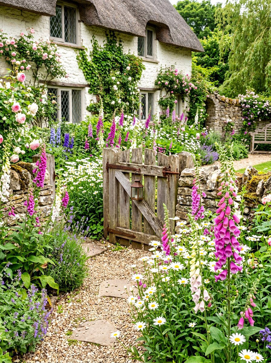 Cottage Style Corner Garden - 30 corner garden ideas