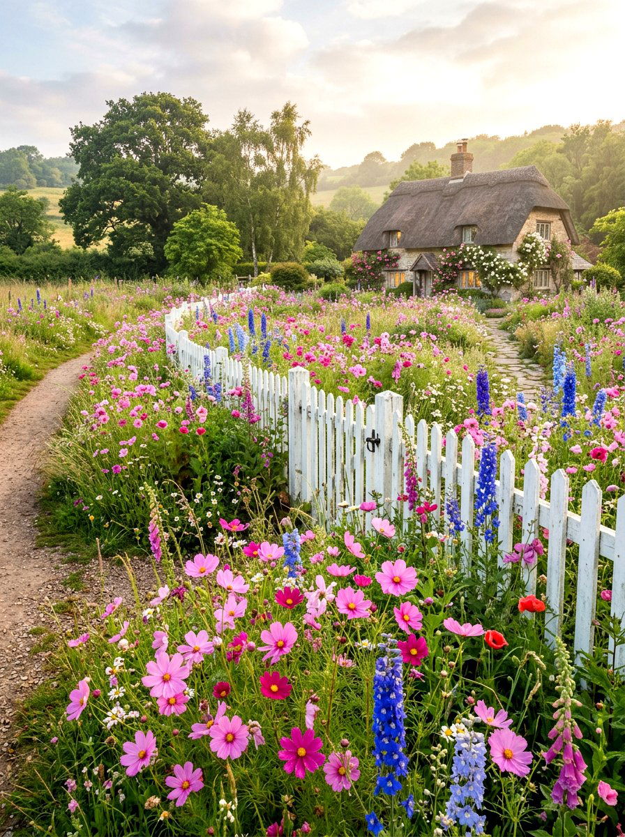 Cottage Style Meadow Patch - 30 meadow front yard ideas