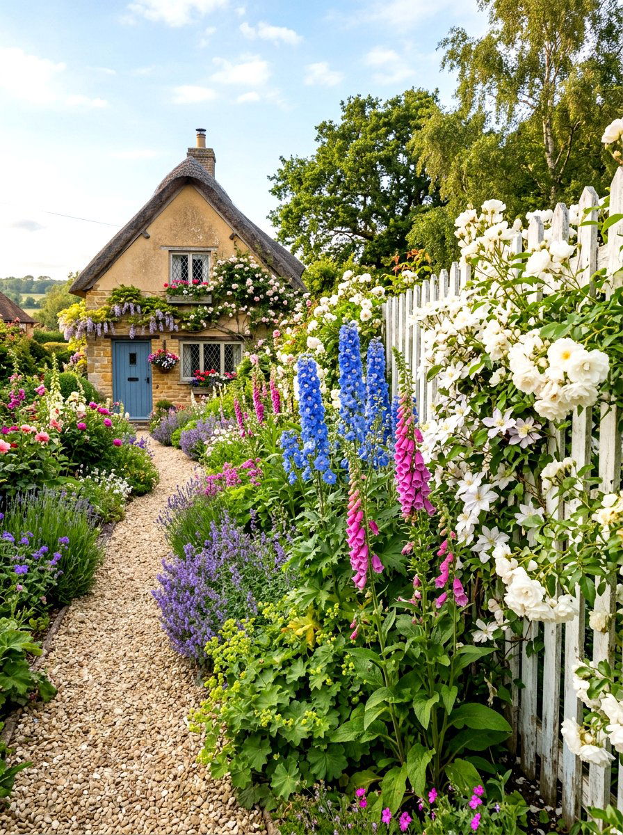 Cottage Style Perennial - 30 side yard flower bed ideas