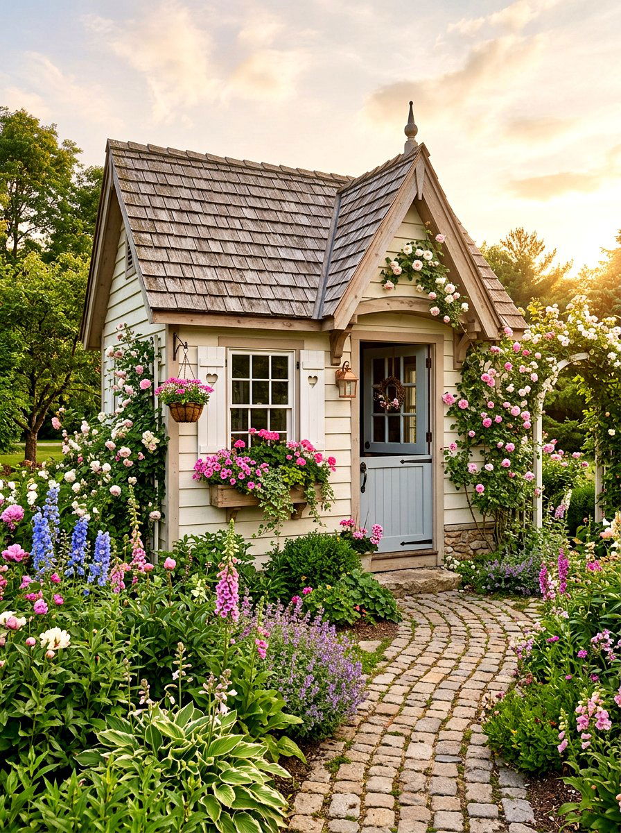 Cottage Style Shed - 30 garden shed ideas