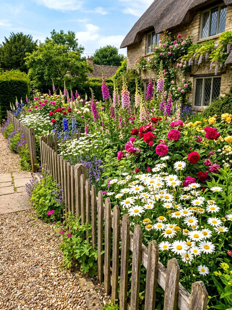 Cottage garden border - 30 curb appeal landscaping ideas