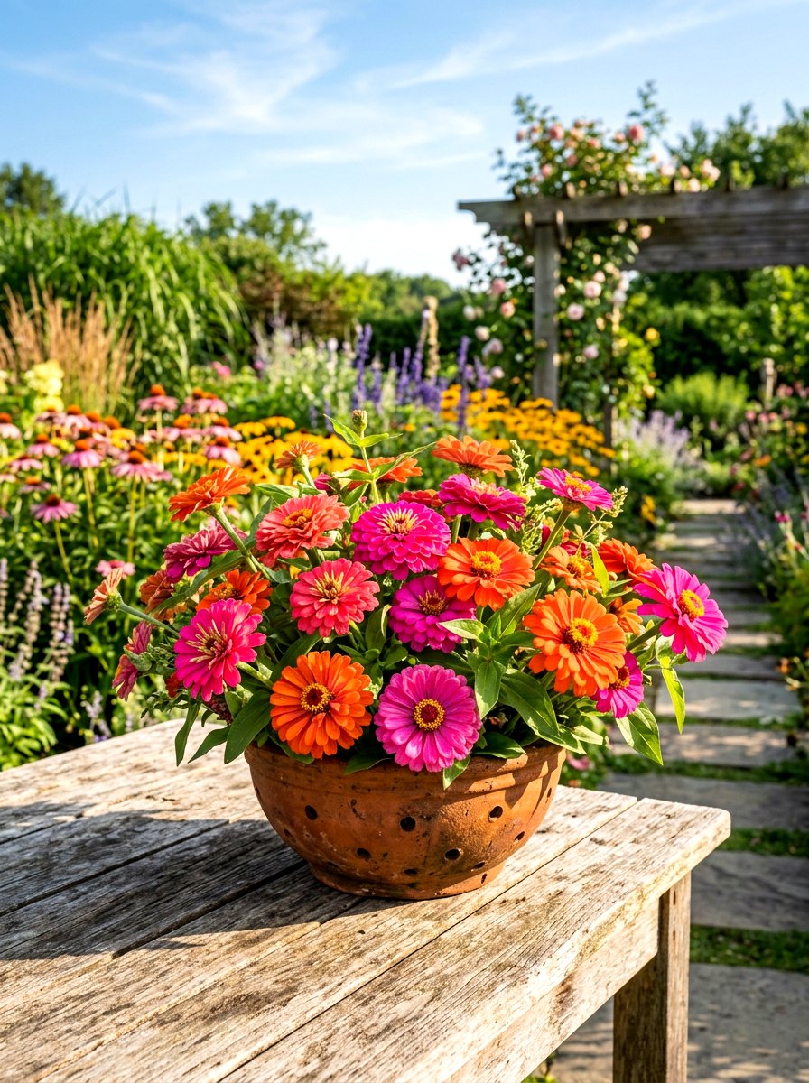 Cottage garden flower arrangement - 30 sunny flower bed ideas