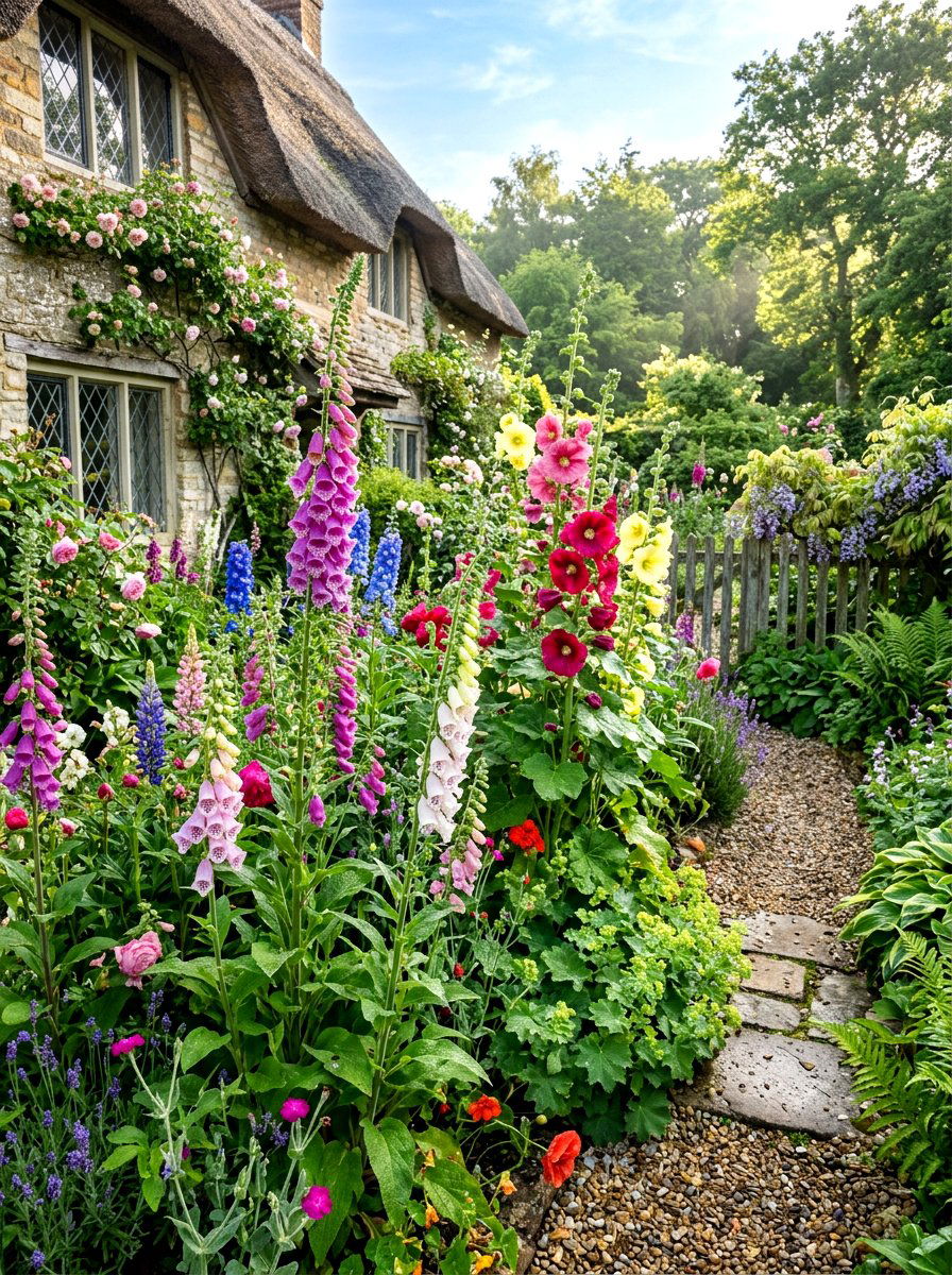 Cottage garden flower bed - 30 bee garden border ideas