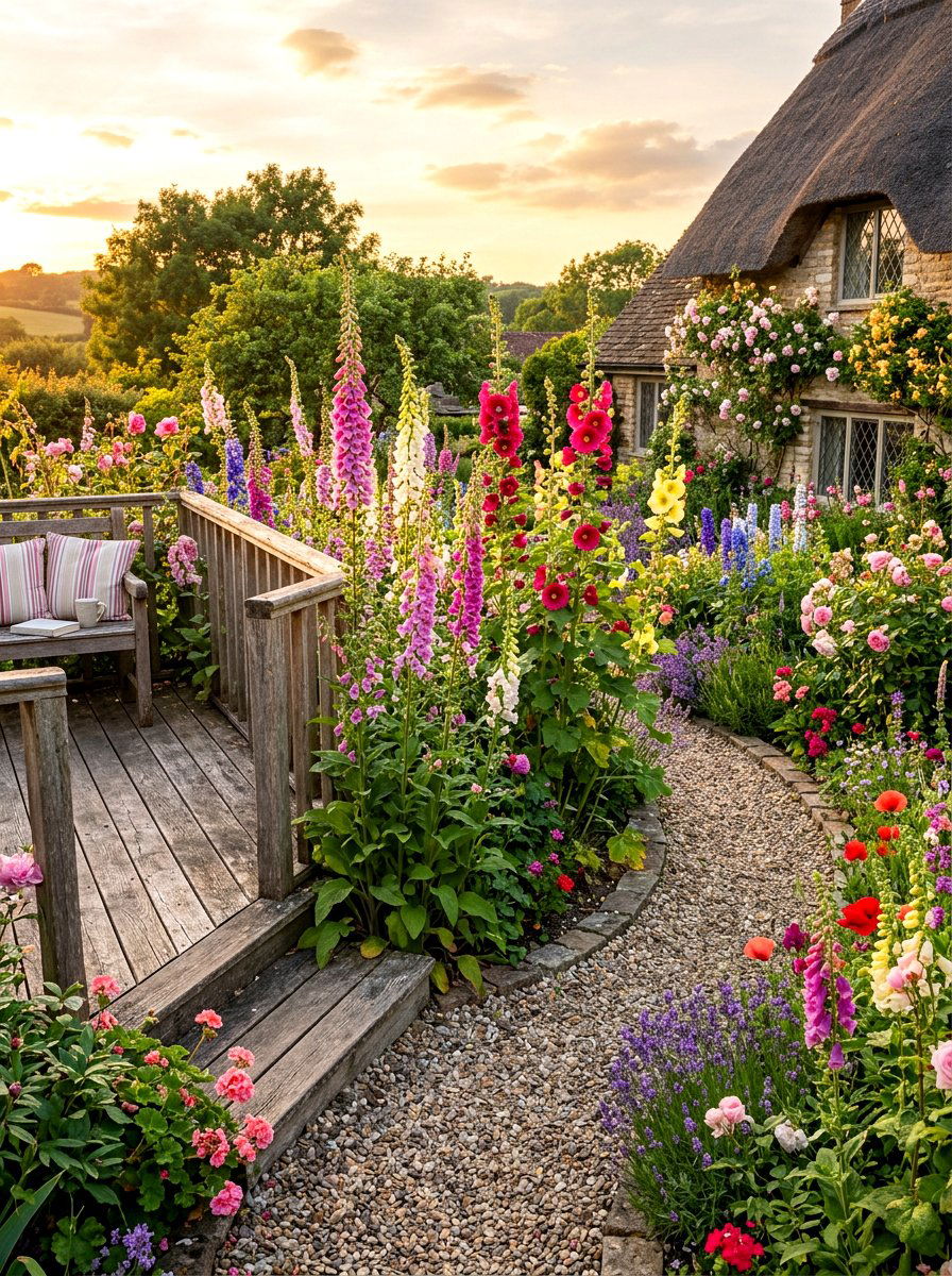 Cottage garden flowers - 30 deck border planting ideas