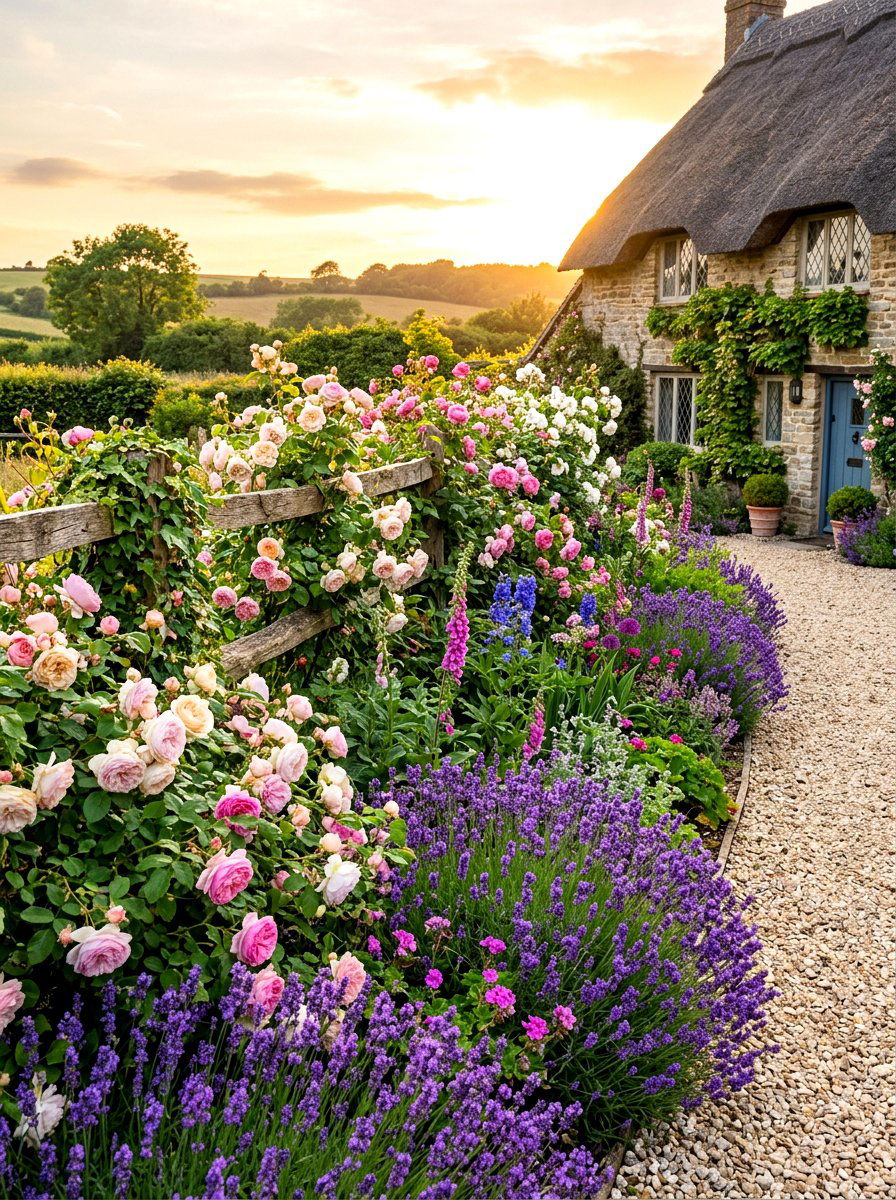 Cottage garden foundation border - 30 foundation landscaping ideas