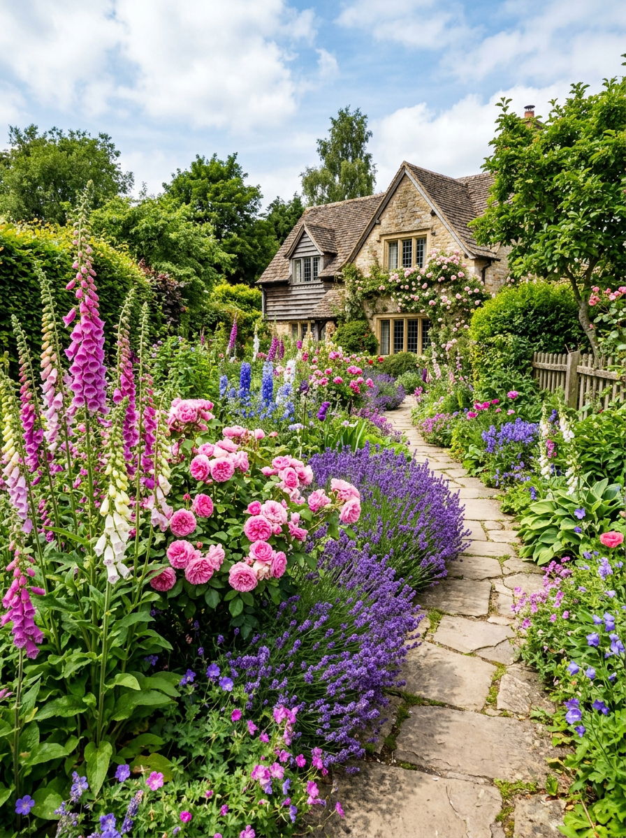 Cottage garden perennial border - 30 perennial flower bed ideas