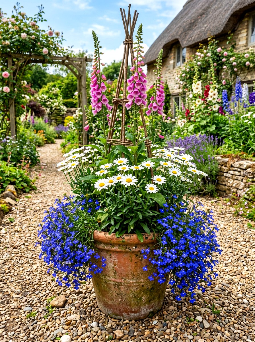 Cottage garden planter - 30 mixed container garden ideas