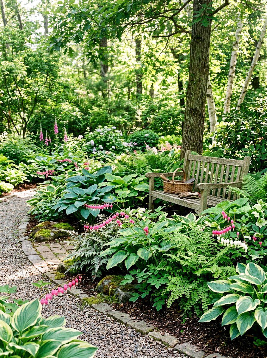 Cottage garden shade hosta fern - 30 hosta and fern garden ideas