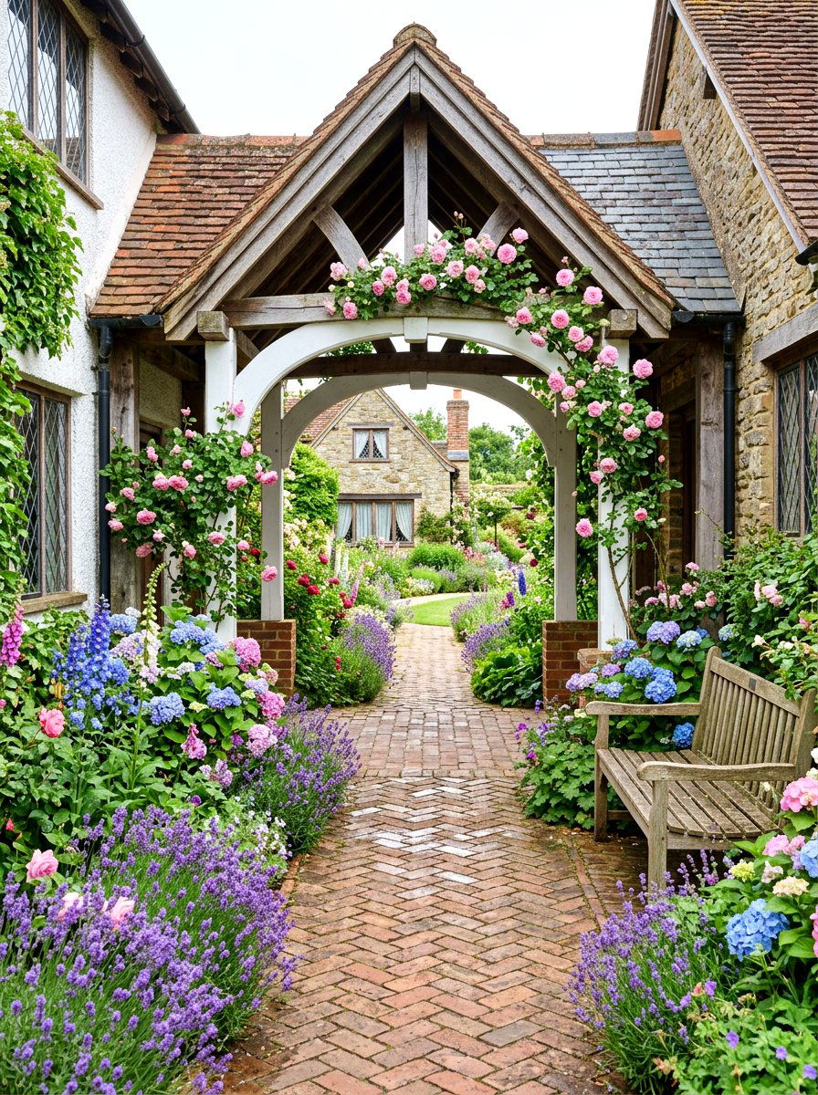 Cottage style breezeway - 30 breezeway garden ideas