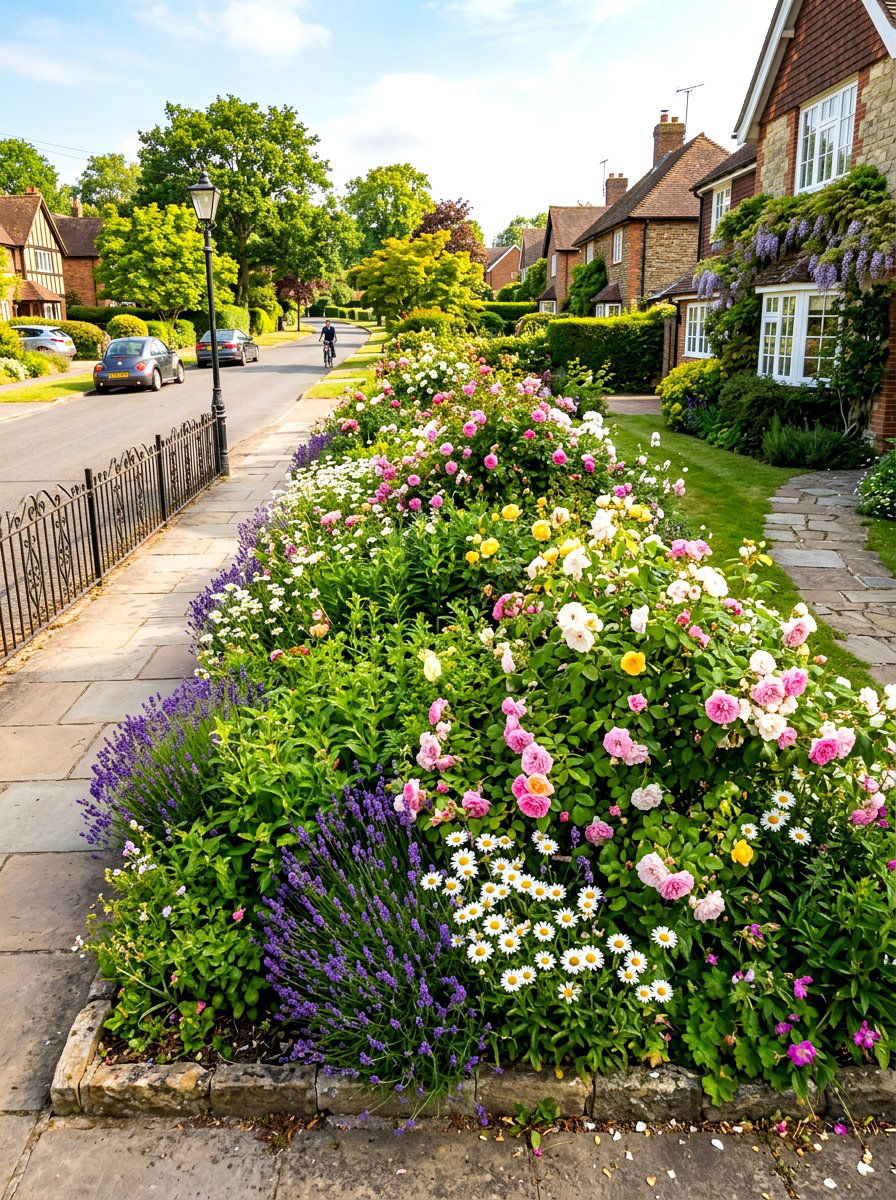 Cottage style parkway planting - 30 hellstrip garden ideas