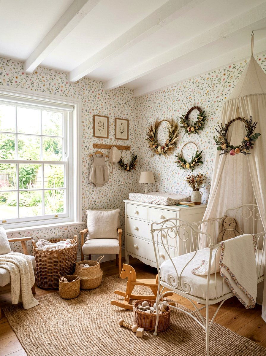Cottagecore Baby Room - 30 vintage baby room ideas