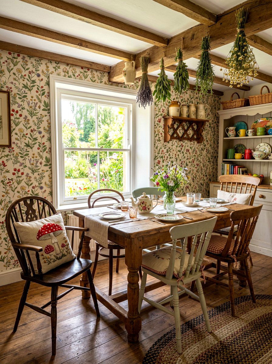 Cottagecore Dining Room - 30 mushroom dining room ideas