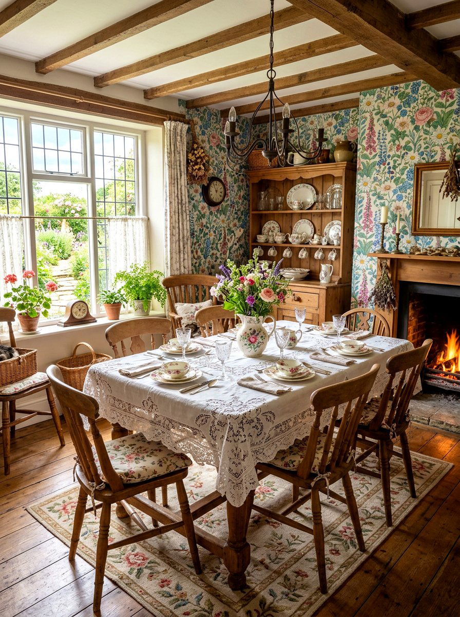 Cottagecore Dining Room Wallpaper - 30 dining room wallpaper ideas