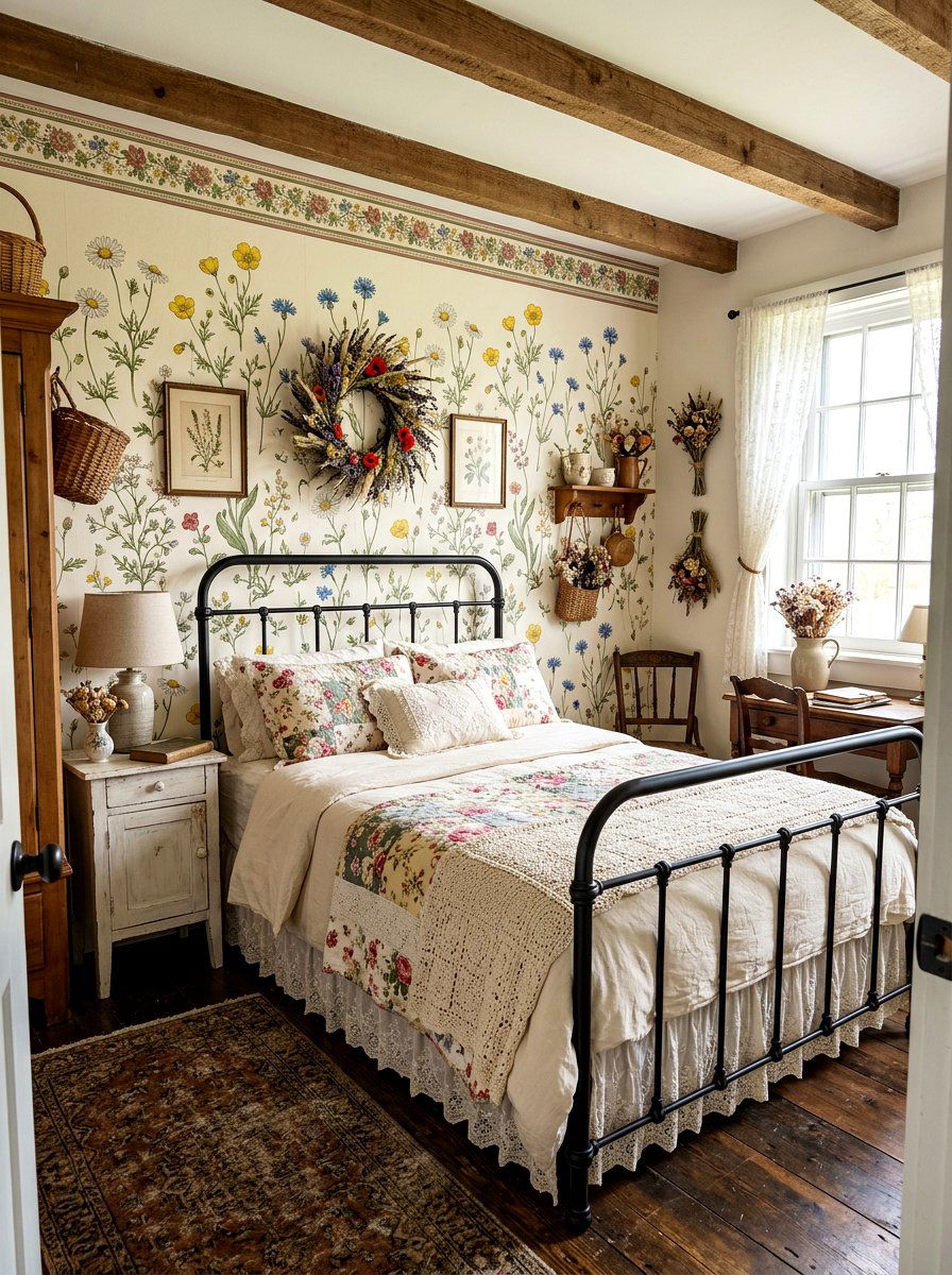 Cottagecore Floral Wallpaper Border - 30 wallpaper border ideas