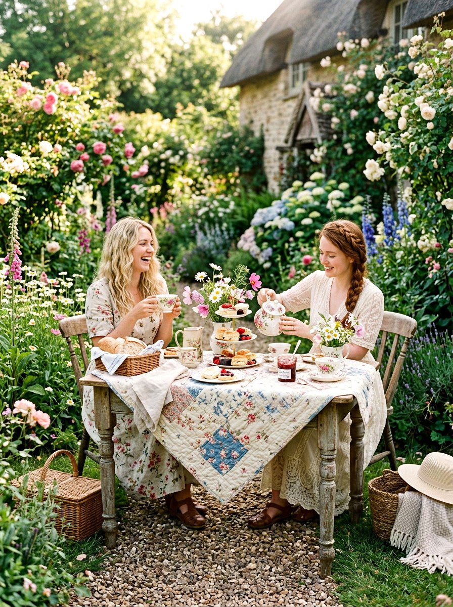 Cottagecore Garden Brunch - 30 patio brunch setup ideas