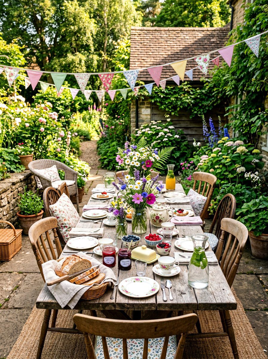 Cottagecore Patio Brunch - 30 brunch patio setup ideas