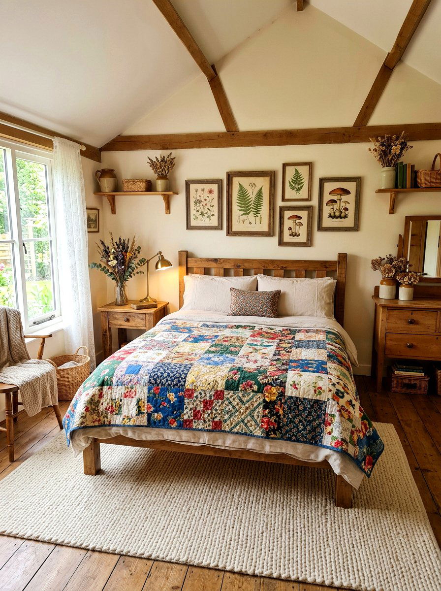 Cottagecore Quilt Nostalgia Core Bedroom - 30 nostalgia core bedroom ideas