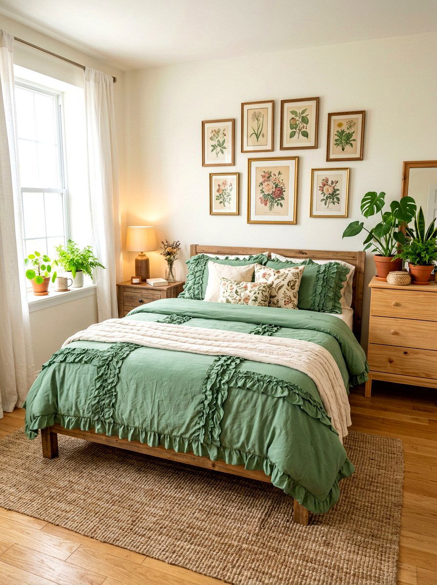 Cottagecore Ruffle Comforter Bedroom - 30 romantic ruffle bedroom ideas