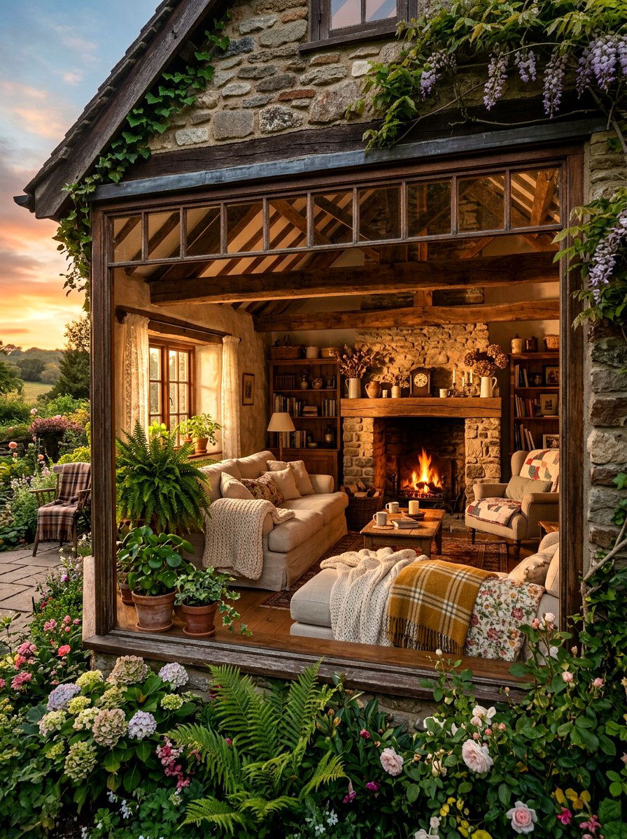 Cottagecore Style Living Room - 30 grandma core living room ideas