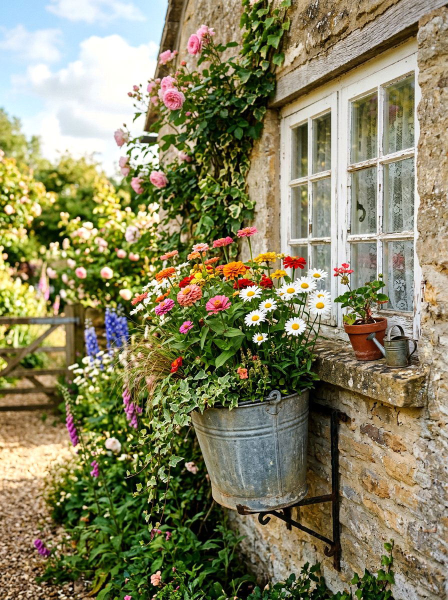 Cottagecore Window Box - 30 cottage window box ideas