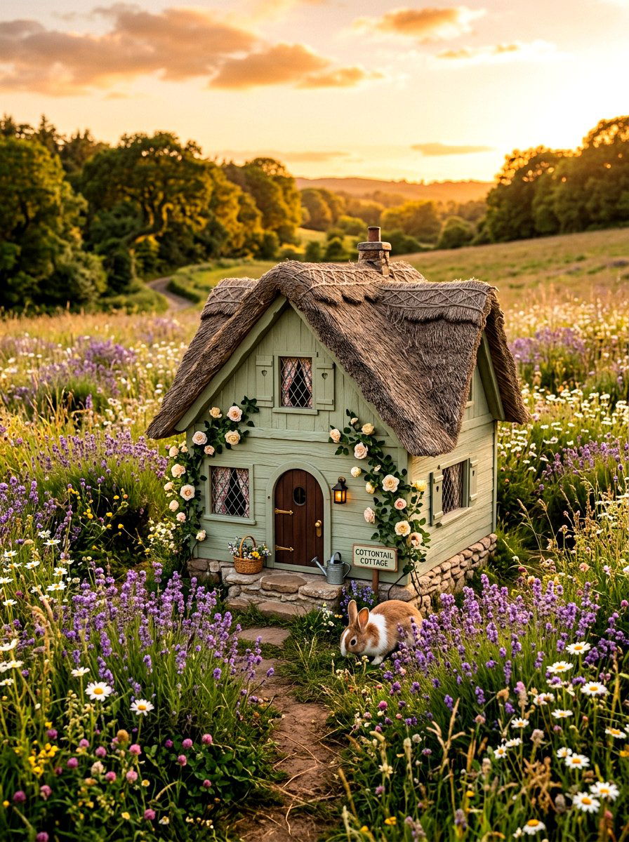 Cottagecore rabbit house - 30 rabbit hutch garden ideas
